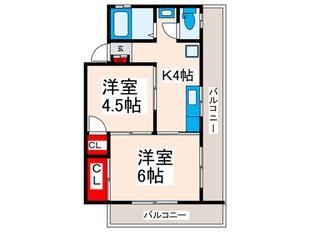 コーポ塚田の物件間取画像